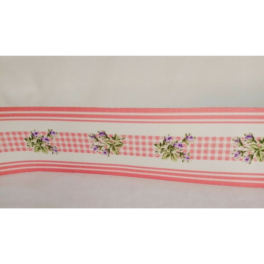 Lion Ribbon Rustic Rose Lavender Roses 2.5" Polyester Cotton White Pink 19 Yards